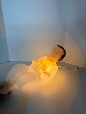 Vintage Baby Jesus Blow Bold Plastic Nativity Replacement WORKS